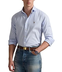 Polo Ralph Lauren Classic Fit Striped Stretch Oxford Long Sleeve Woven Shirt