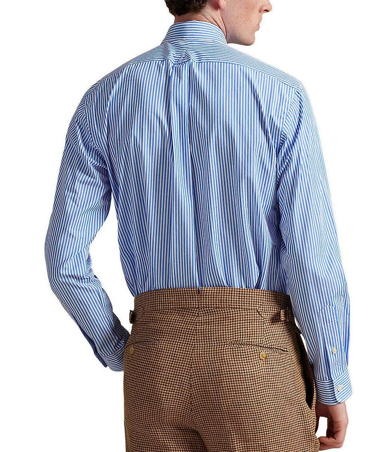 Polo Ralph Lauren Classic Fit Striped Stretch Poplin Long Sleeve Woven Shirt