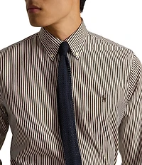Polo Ralph Lauren Classic Fit Striped Stretch Poplin Long Sleeve Woven Shirt