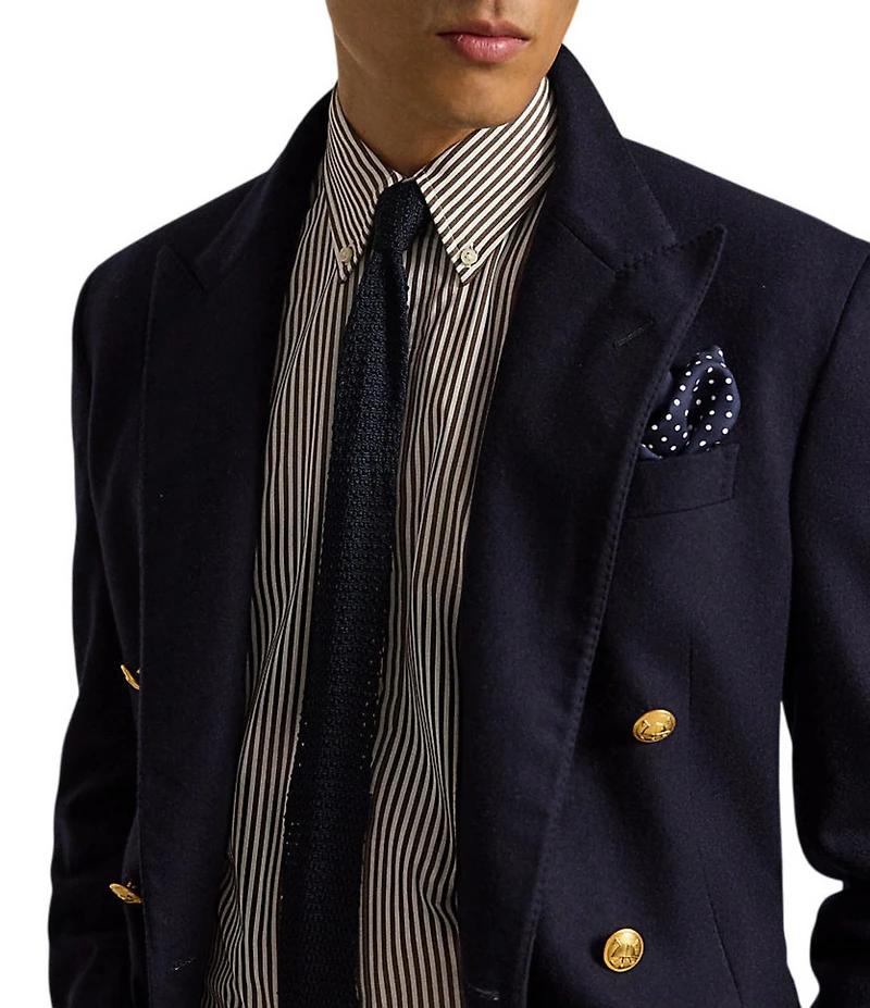 Polo Ralph Lauren Classic Fit Striped Stretch Poplin Long Sleeve Woven Shirt