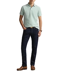 Polo Ralph Lauren Classic Fit Striped Tipped Stretch Mesh Short Sleeve Polo Shirt