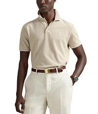 Polo Ralph Lauren Classic Fit Striped Tipped Stretch Mesh Short Sleeve Polo Shirt