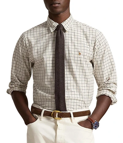 Polo Ralph Lauren Classic Fit Tattersall Oxford Long Sleeve Woven Shirt