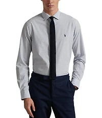 Polo Ralph Lauren Classic Fit Tattersall Stretch Poplin Long Sleeve Woven Shirt