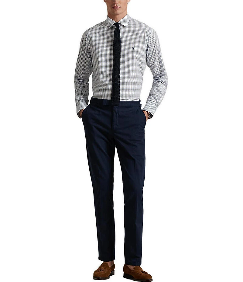 Polo Ralph Lauren Classic Fit Tattersall Stretch Poplin Long Sleeve Woven Shirt