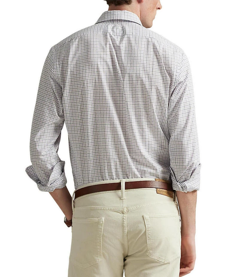 Polo Ralph Lauren Classic Fit Tattersall Stretch Poplin Long Sleeve Woven Shirt