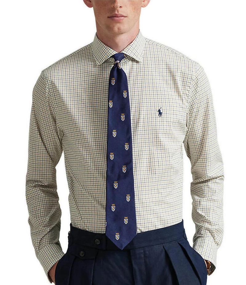 Polo Ralph Lauren Classic Fit Tattersall Stretch Poplin Long Sleeve Woven Shirt