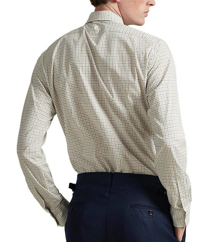 Polo Ralph Lauren Classic Fit Tattersall Stretch Poplin Long Sleeve Woven Shirt