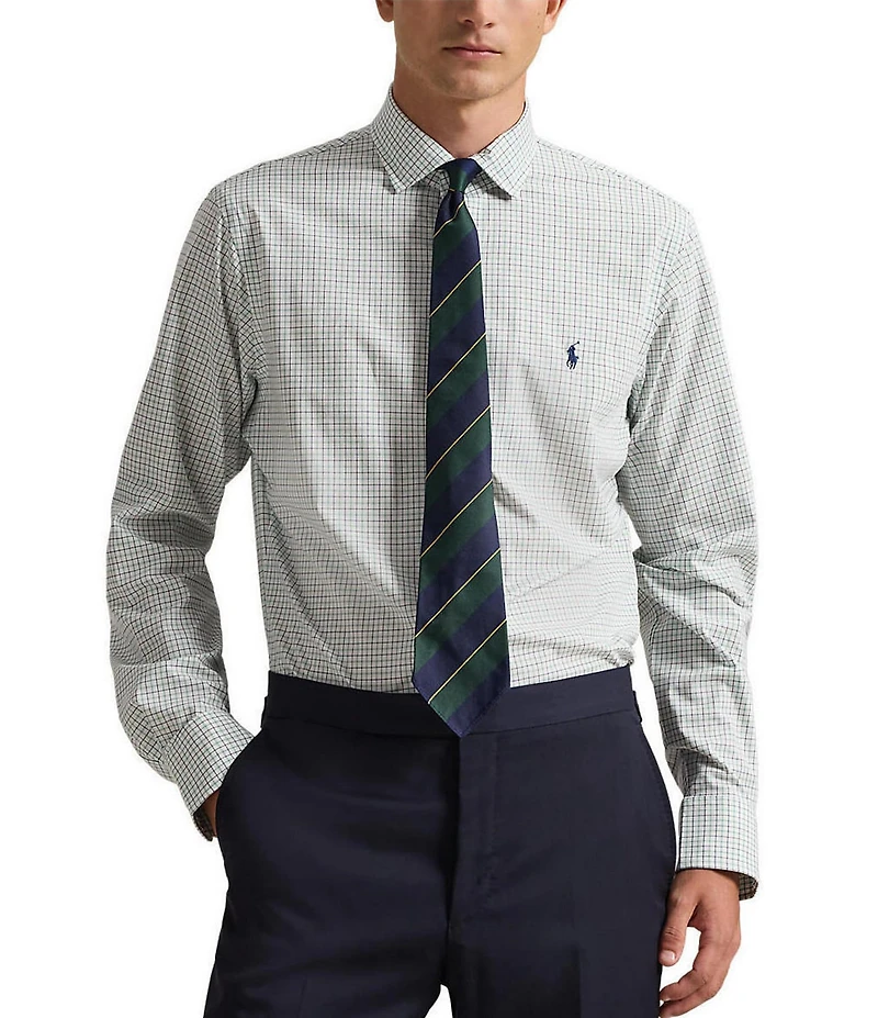 Polo Ralph Lauren Classic Fit Tattersall Stretch Poplin Long Sleeve Woven Shirt