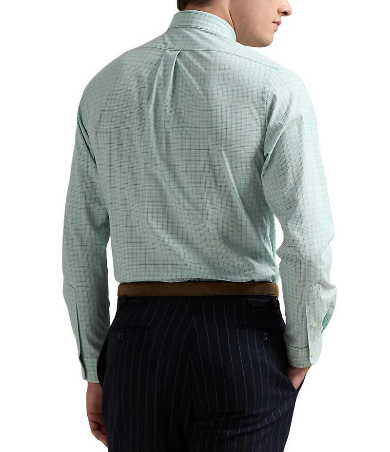 Polo Ralph Lauren Classic Fit Tattersall Stretch Poplin Long Sleeve Woven Shirt