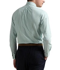 Polo Ralph Lauren Classic Fit Tattersall Stretch Poplin Long Sleeve Woven Shirt