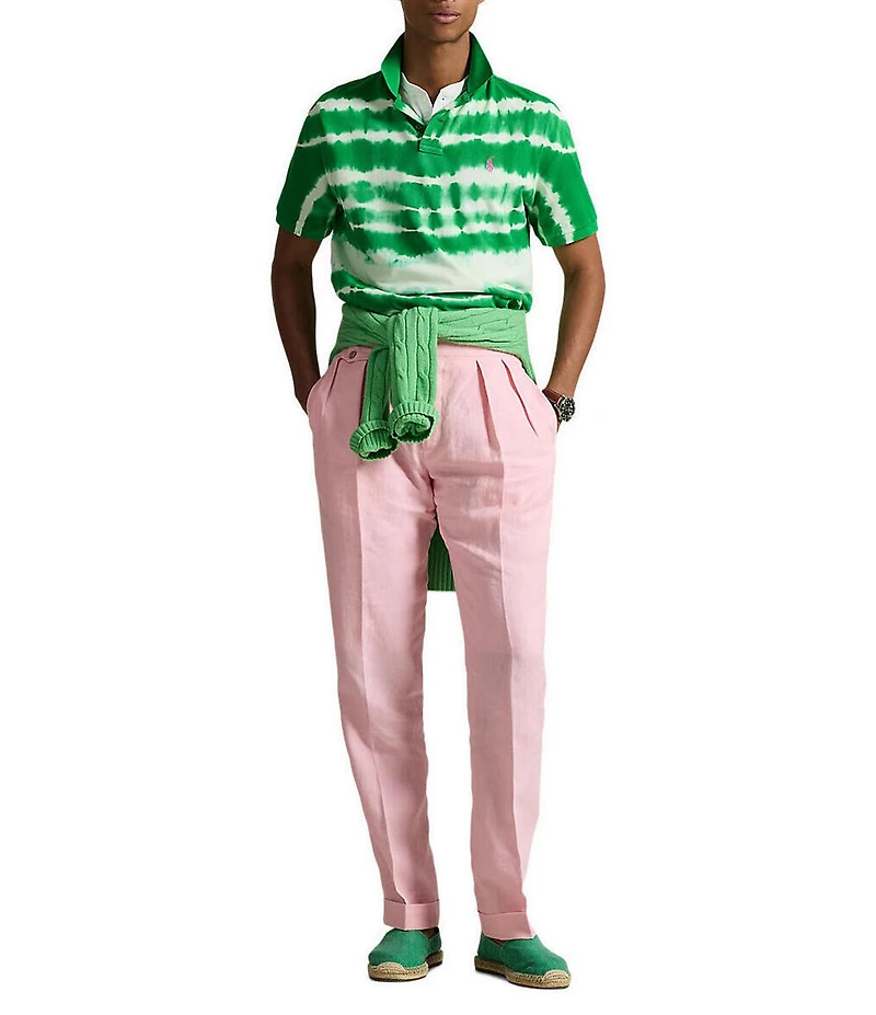 Polo Ralph Lauren Classic Fit Tie-Dye Mesh Short Sleeve Polo Shirt