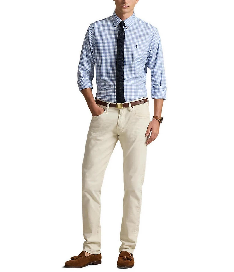 Polo Ralph Lauren Classic Fit Twill Gingham Performance Stretch Long Sleeve Woven Shirt