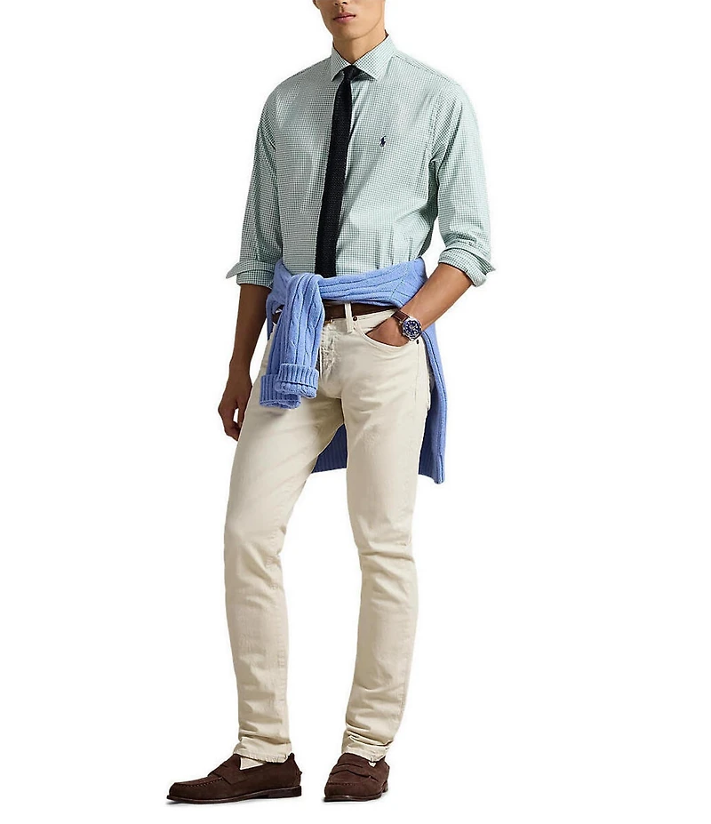 Polo Ralph Lauren Classic Fit Twill Gingham Performance Stretch Long Sleeve Woven Shirt