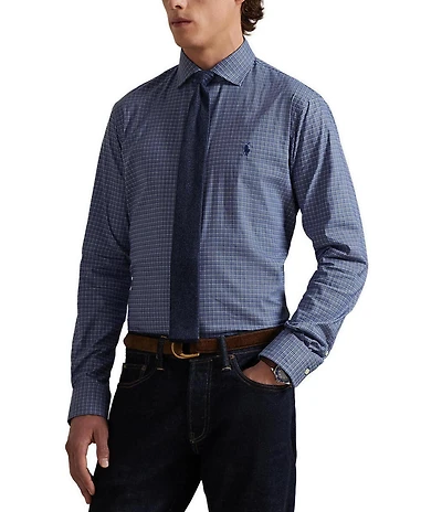 Polo Ralph Lauren Classic Fit Twill Plaid Performance Stretch Long Sleeve Woven Shirt