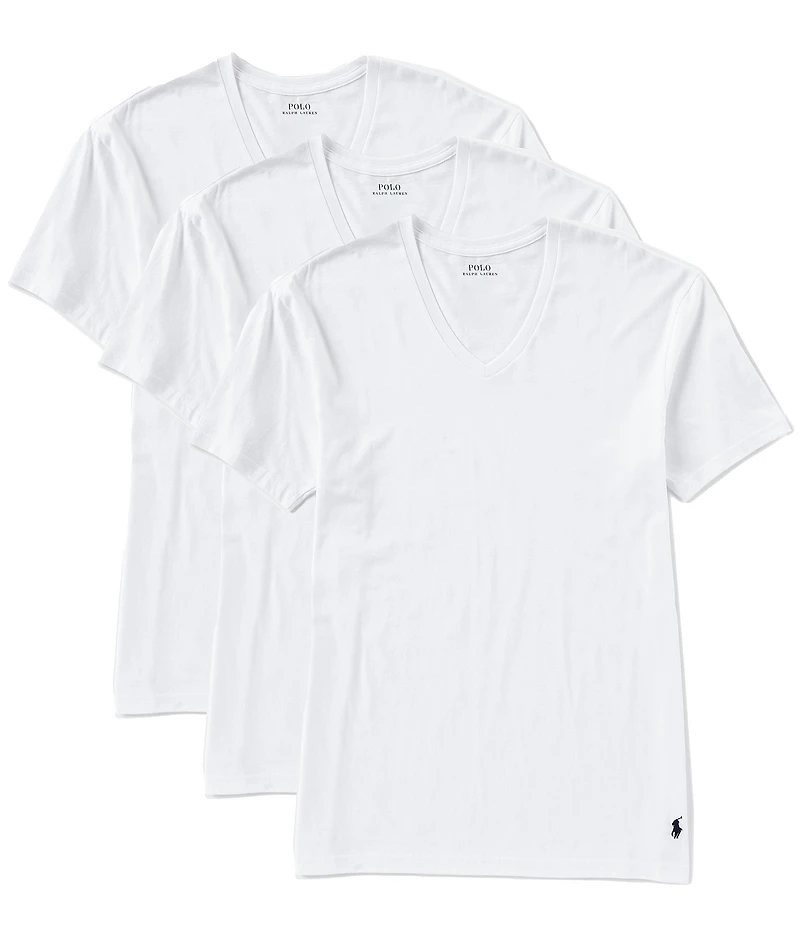 Polo Ralph Lauren Classic Fit V-Neck Undershirt T-Shirts 3-Pack