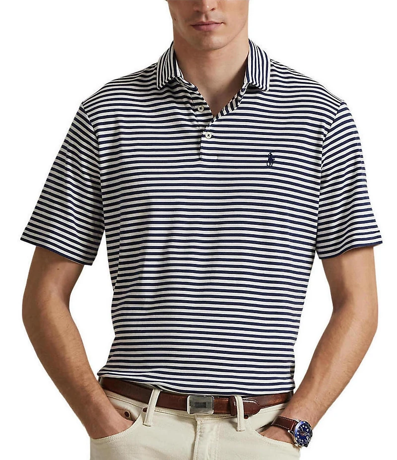 Polo Ralph Lauren Classic Striped Soft Cotton Short Sleeve Polo Shirt