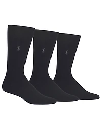 Polo Ralph Lauren Combed Assorted Color Cotton Dress Socks 3-Pack