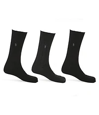 Polo Ralph Lauren Combed Assorted Color Cotton Dress Socks 3-Pack