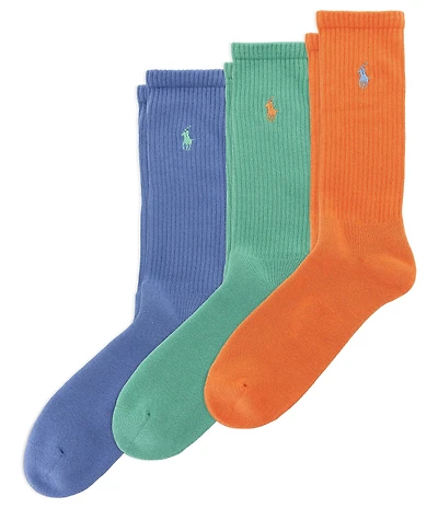 Polo Ralph Lauren Cushioned Rib Crew Socks 3-Pack