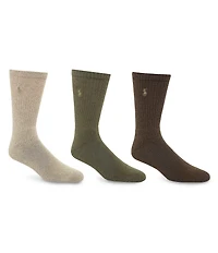 Polo Ralph Lauren Cushioned Rib Crew Socks 3-Pack