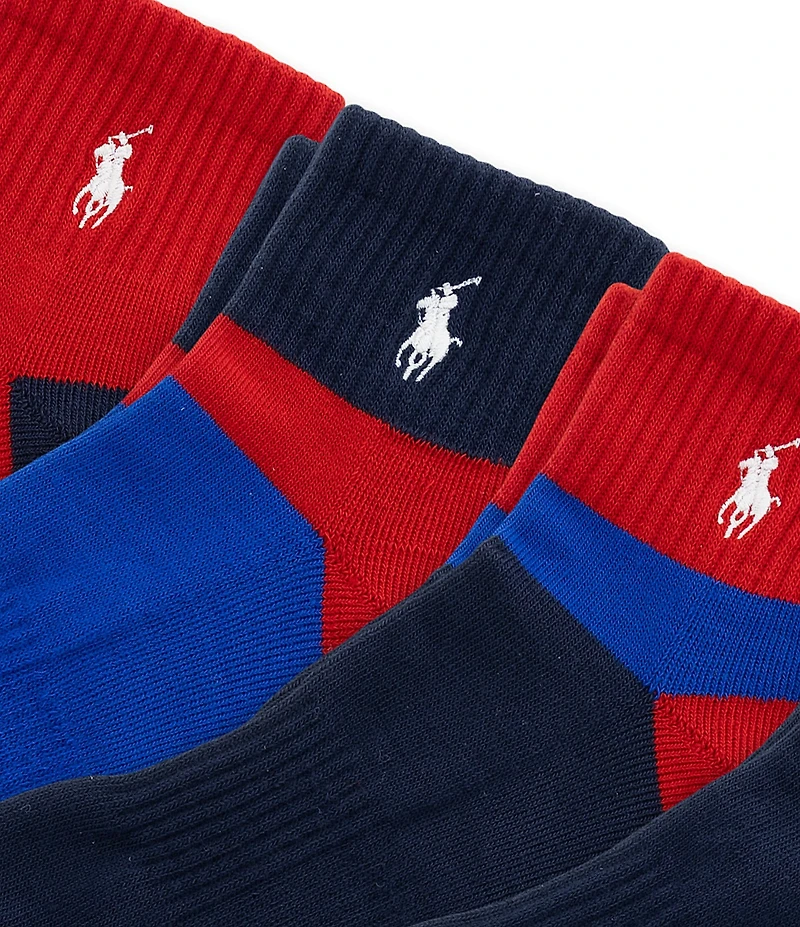 Polo Ralph Lauren Crest Sash Quarter Socks 6-Pack