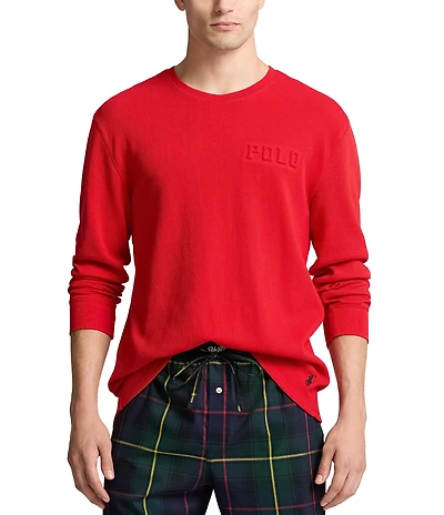 Polo Ralph Lauren Crewneck Waffle-Knit Sleep Shirt
