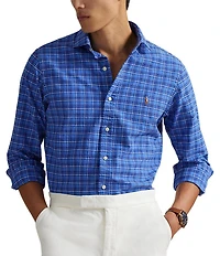 Polo Ralph Lauren Custom Fit Plaid Oxford Long Sleeve Woven Shirt