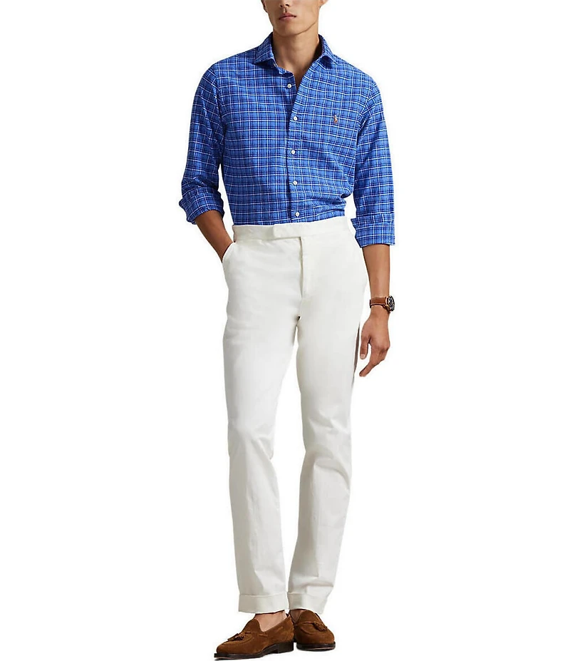 Polo Ralph Lauren Custom Fit Plaid Oxford Long Sleeve Woven Shirt