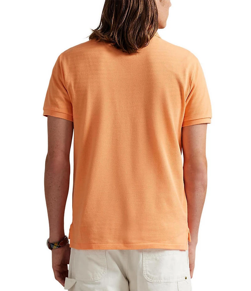 Polo Ralph Lauren Custom Slim Fit Solid Mesh Polo Shirt