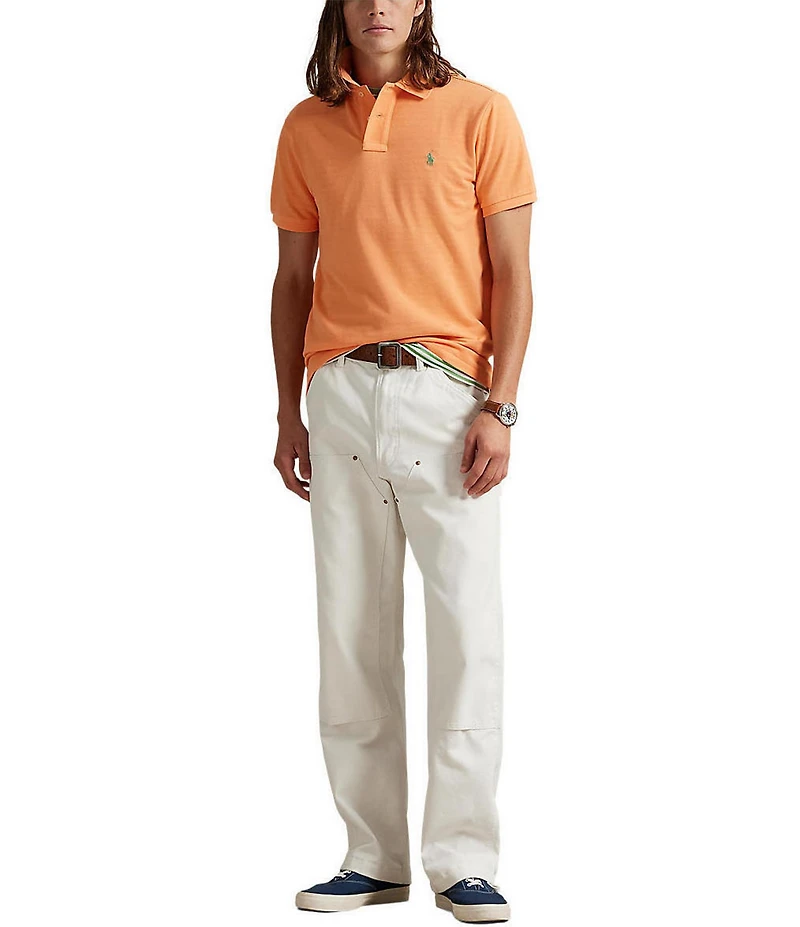 Polo Ralph Lauren Custom Slim Fit Solid Mesh Polo Shirt