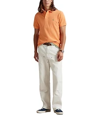 Polo Ralph Lauren Custom Slim Fit Solid Mesh Polo Shirt