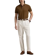 Polo Ralph Lauren Custom Slim Fit Solid Mesh Polo Shirt