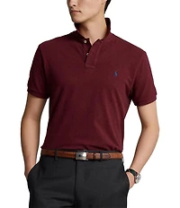 Polo Ralph Lauren Custom Slim Fit Solid Mesh Polo Shirt