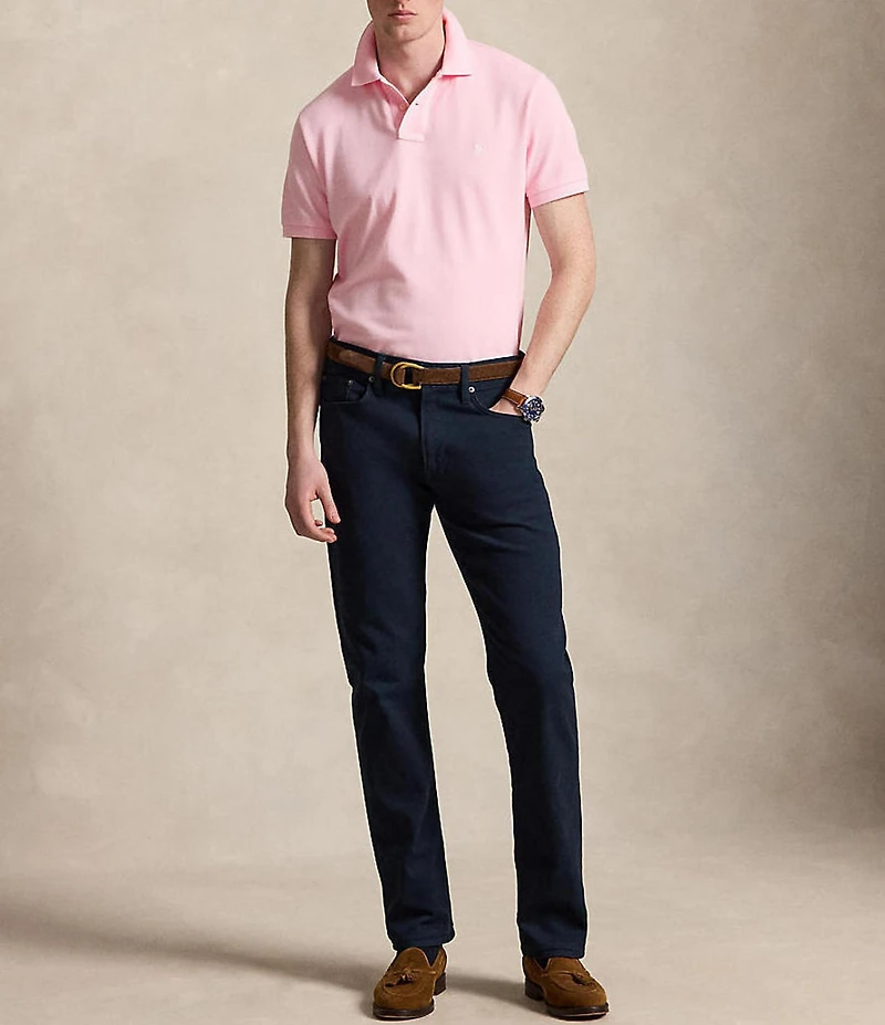 Polo Ralph Lauren Custom Slim Fit Solid Mesh Polo Shirt