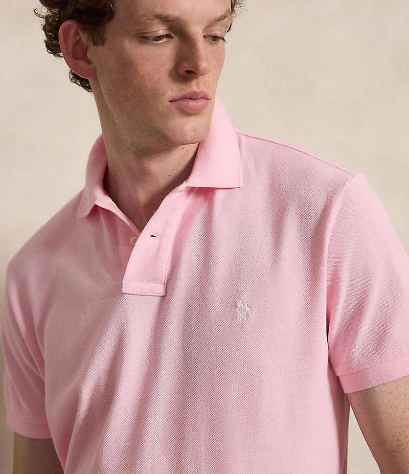 Polo Ralph Lauren Custom Slim Fit Solid Mesh Polo Shirt