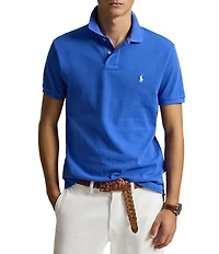 Polo Ralph Lauren Custom Slim Fit Solid Mesh Polo Shirt