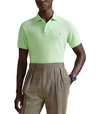 Polo Ralph Lauren Custom Slim Fit Solid Mesh Polo Shirt