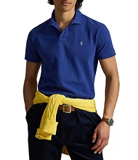 Polo Ralph Lauren Custom Slim Fit Solid Mesh Polo Shirt