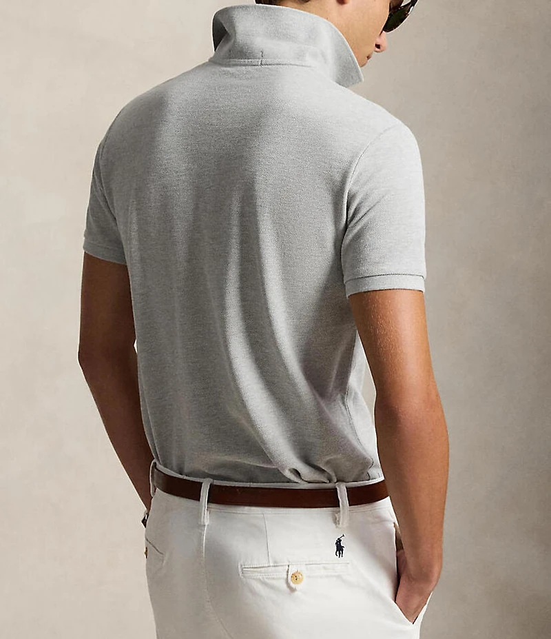 Polo Ralph Lauren Custom Slim Fit Solid Mesh Polo Shirt