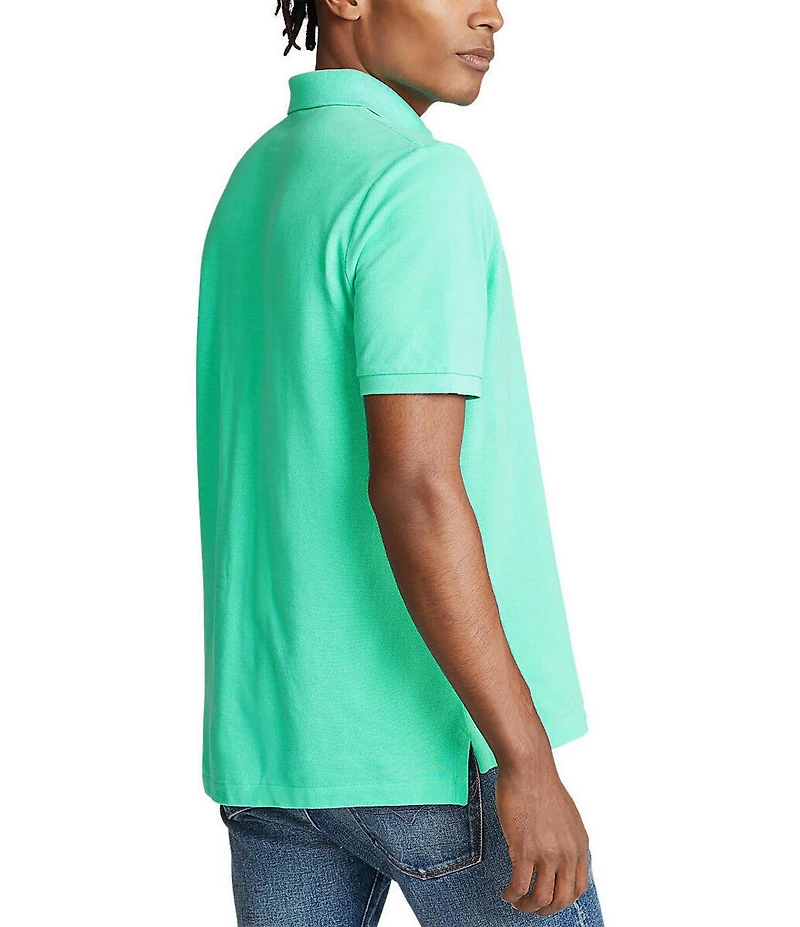 Polo Ralph Lauren Custom Slim Fit Solid Mesh Polo Shirt