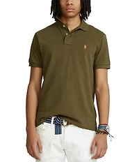 Polo Ralph Lauren Custom Slim Fit Solid Mesh Polo Shirt