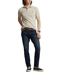 Polo Ralph Lauren Custom Slim Fit Solid Mesh Polo Shirt