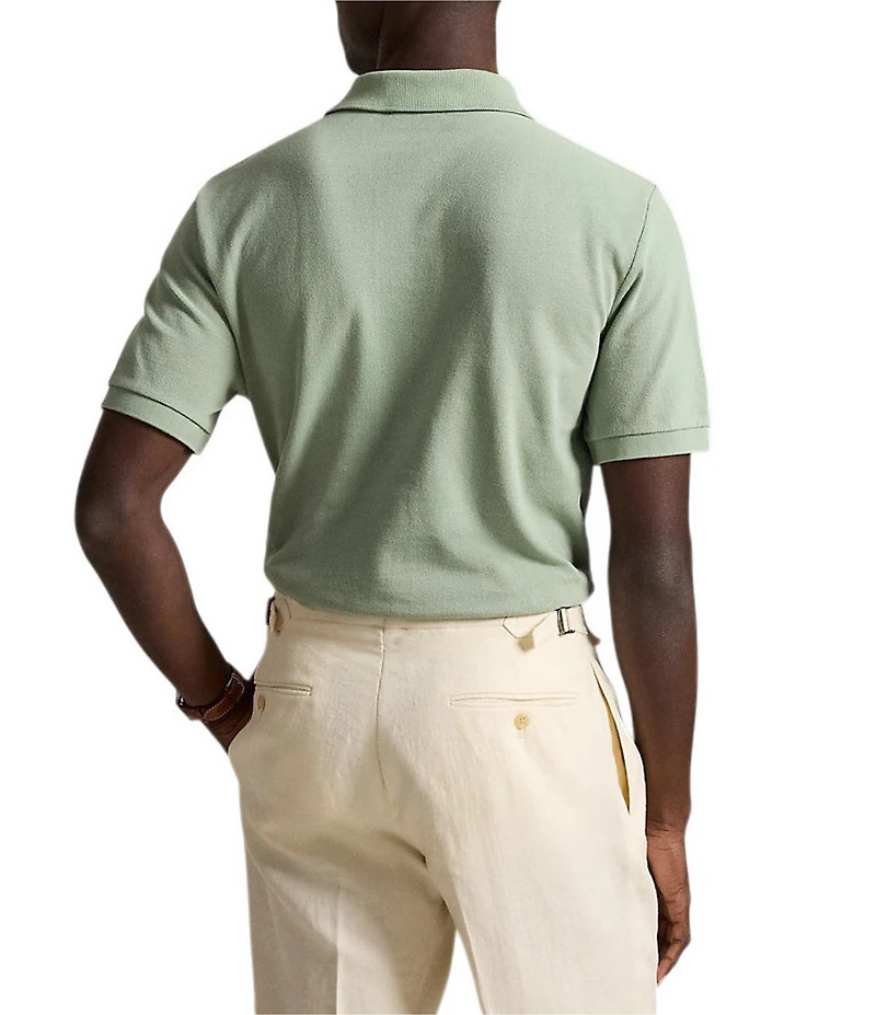Polo Ralph Lauren Custom Slim Fit Solid Mesh Polo Shirt
