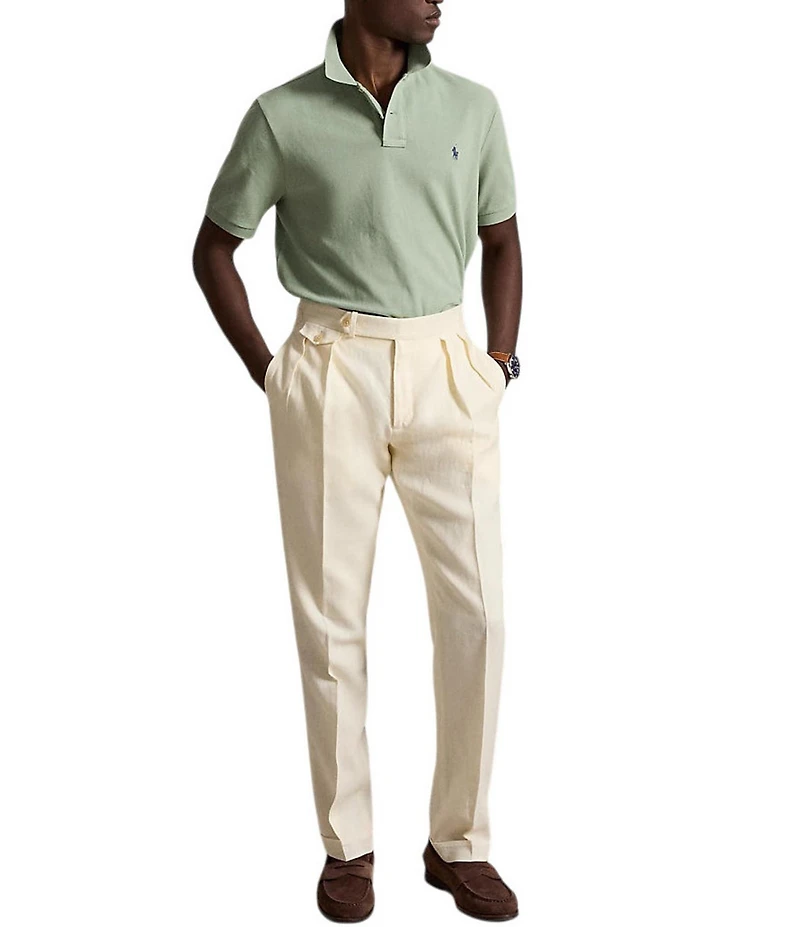 Polo Ralph Lauren Custom Slim Fit Solid Mesh Polo Shirt