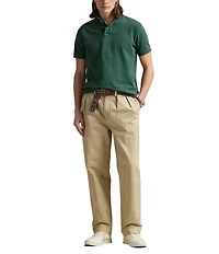 Polo Ralph Lauren Custom Slim Fit Solid Mesh Polo Shirt