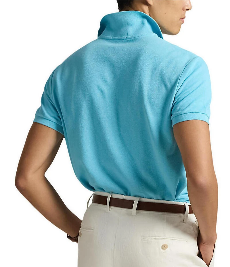 Polo Ralph Lauren Custom Slim Fit Solid Mesh Polo Shirt