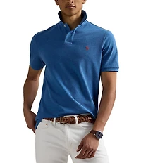Polo Ralph Lauren Custom Slim Fit Solid Mesh Polo Shirt