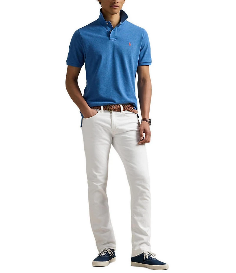 Polo Ralph Lauren Custom Slim Fit Solid Mesh Polo Shirt