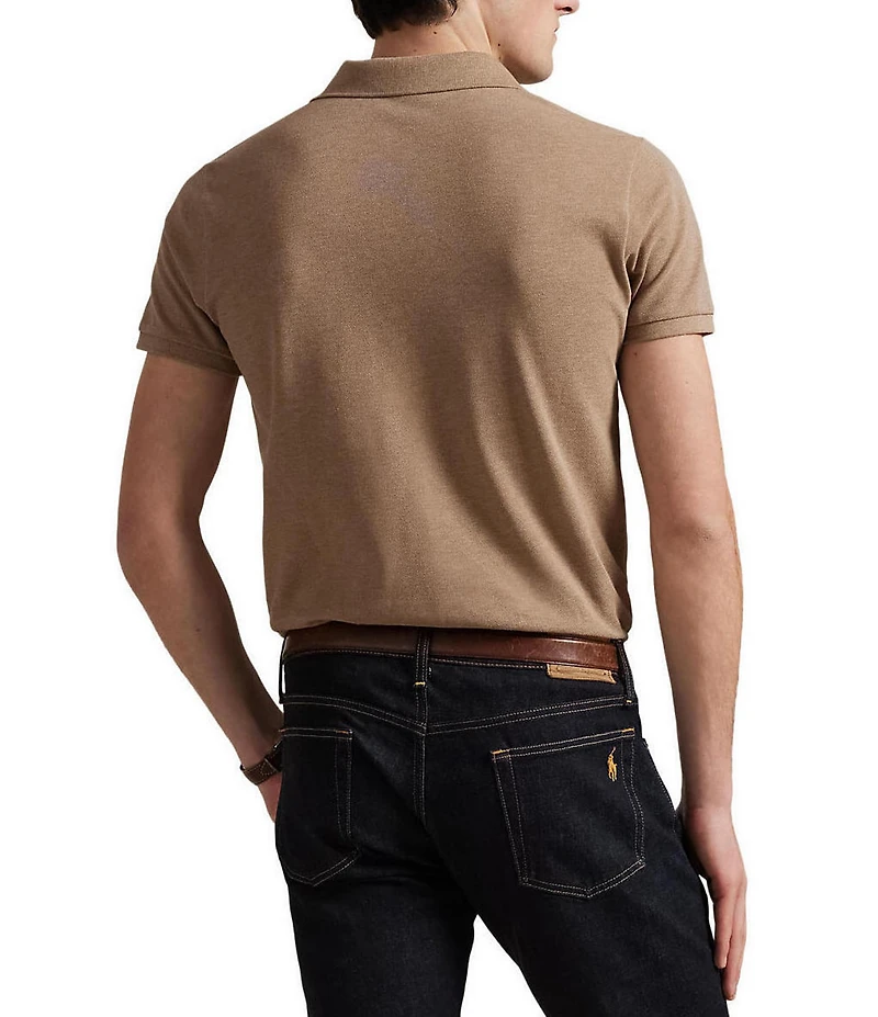 Polo Ralph Lauren Custom Slim Fit Solid Mesh Polo Shirt